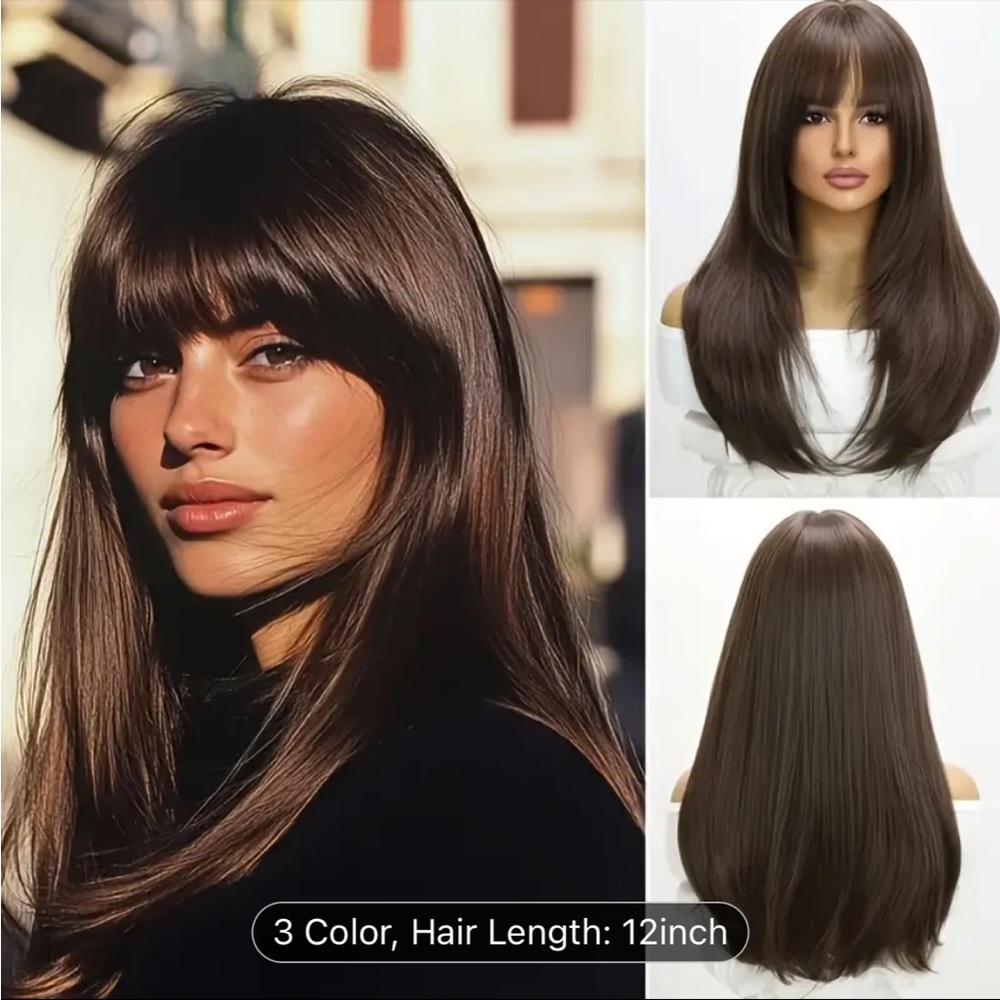 N/W/PACKAGE-LUXERY Gradient Brown Colored Wig-NEVER WORN or Taken Out of PACKAGE